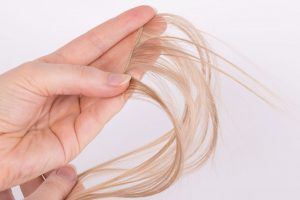 Store-bought weft with baby hair