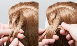 add hair from the wig to the braid