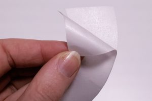 removing paper backing