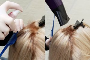 dyeing wig roots