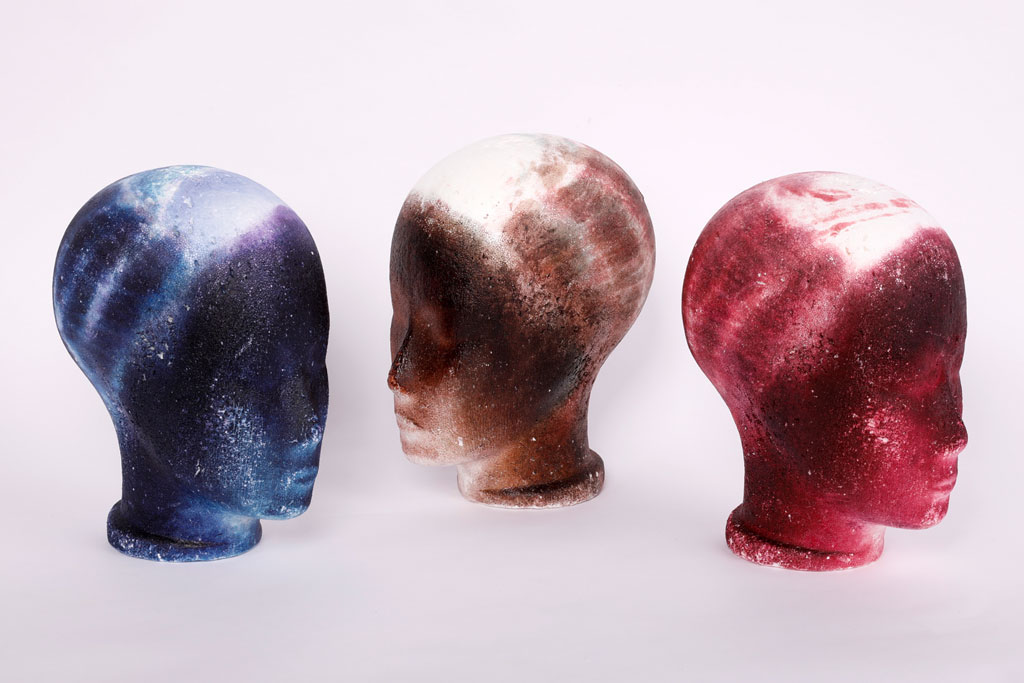 stained wig heads