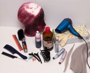 wig dye materials and tools